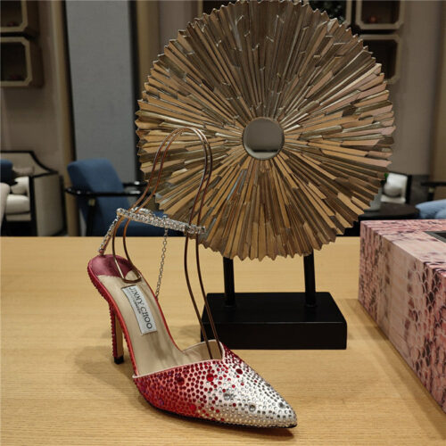High Quality Luxury Jimmy Choo Crystal Chain Heeled Sandals product detail