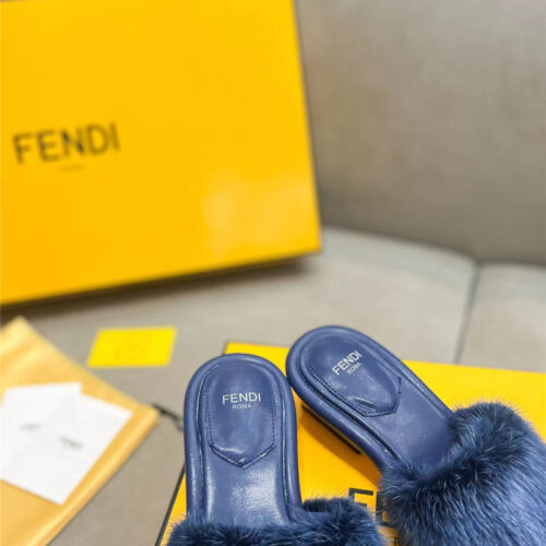 High Quality Luxury Fendi New Mink Fur Slippers – Style 18387 product detail