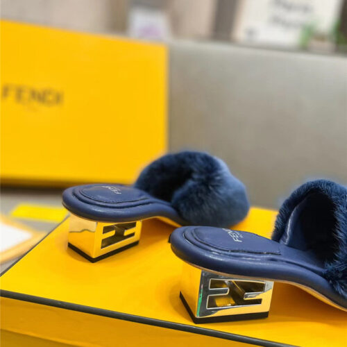High Quality Luxury Fendi New Mink Fur Slippers – Style 18387 product detail