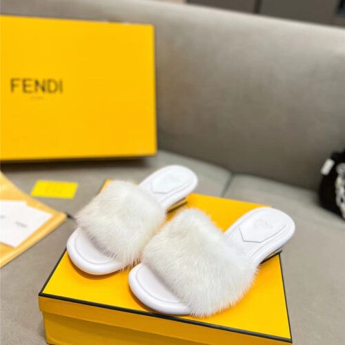 High Quality Luxury Fendi New Mink Fur Slippers – Style 25171