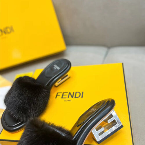 High Quality Luxury Fendi New Mink Fur Slippers product detail