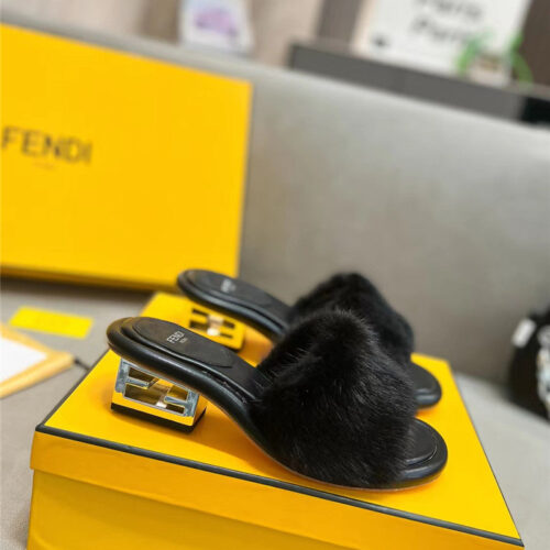 High Quality Luxury Fendi New Mink Fur Slippers product detail