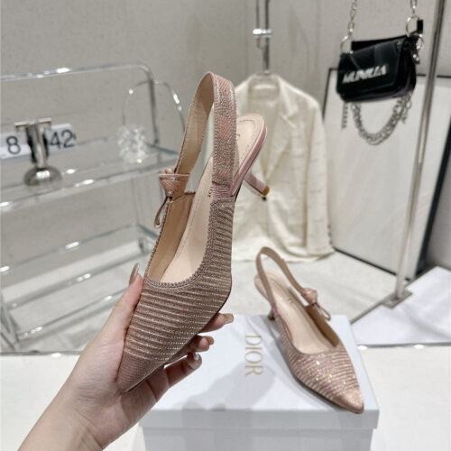 High Quality Luxury Dior Kitten Heel High Heels – Style 77798 product detail