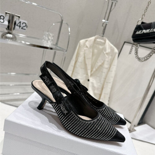 High Quality Luxury Dior Kitten Heel High Heels