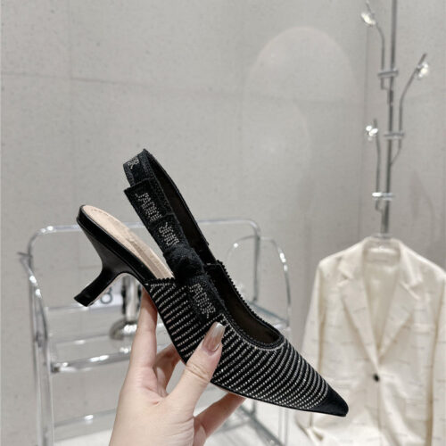 High Quality Luxury Dior Kitten Heel High Heels alternate view