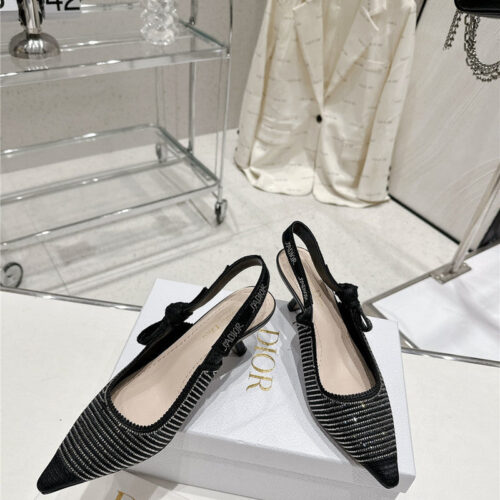 High Quality Luxury Dior Kitten Heel High Heels product detail