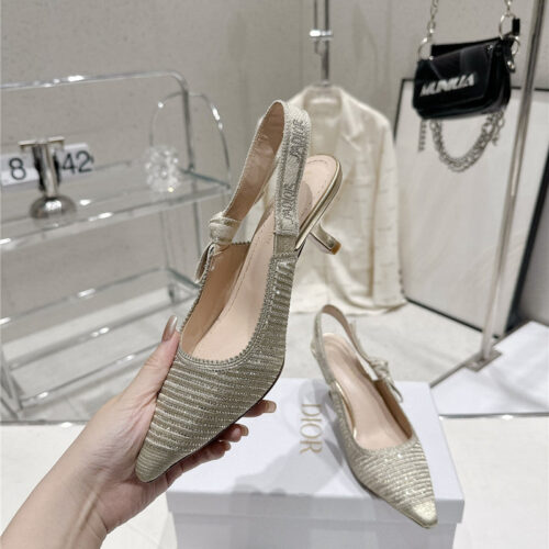 High Quality Luxury Dior Kitten Heel High Heels – Style 11718 alternate view