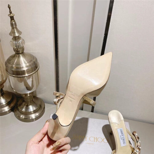 High Quality Luxury Jimmy Choo Bow High Heel Sandals Slippers product detail