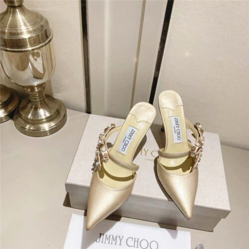 High Quality Luxury Jimmy Choo Bow High Heel Sandals Slippers product detail