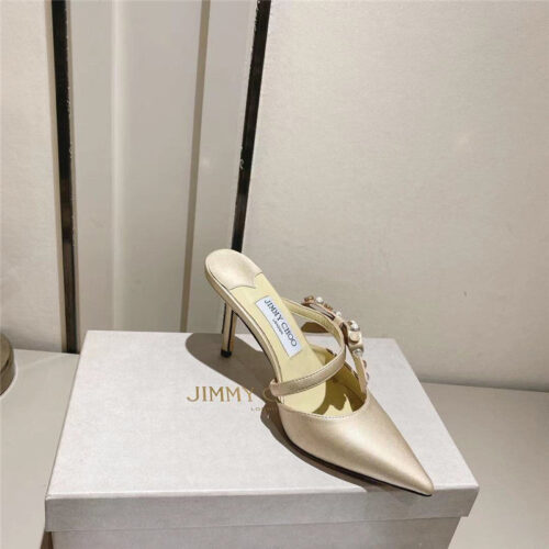 High Quality Luxury Jimmy Choo Bow High Heel Sandals Slippers product detail