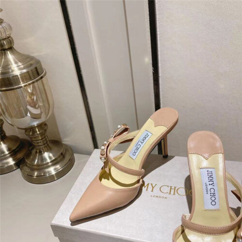 High Quality Luxury Jimmy Choo Bow High Heel Sandals Slippers – Style 57399 product detail