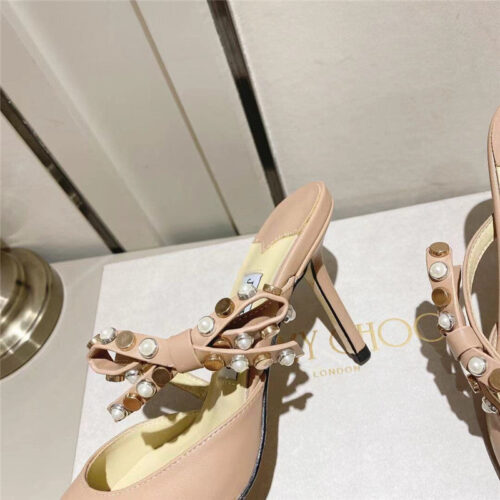 High Quality Luxury Jimmy Choo Bow High Heel Sandals Slippers – Style 57399 product detail