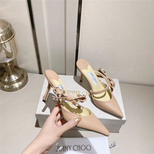 High Quality Luxury Jimmy Choo Bow High Heel Sandals Slippers – Style 57399 product detail
