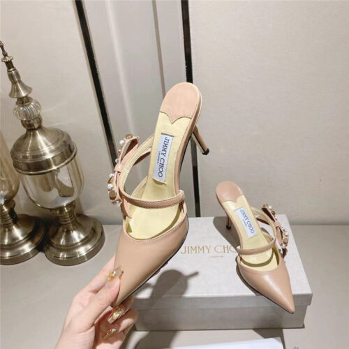 High Quality Luxury Jimmy Choo Bow High Heel Sandals Slippers – Style 57399 product detail