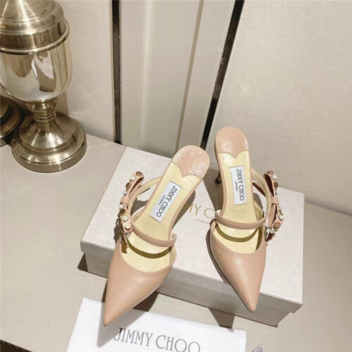 High Quality Luxury Jimmy Choo Bow High Heel Sandals Slippers – Style 57399 alternate view