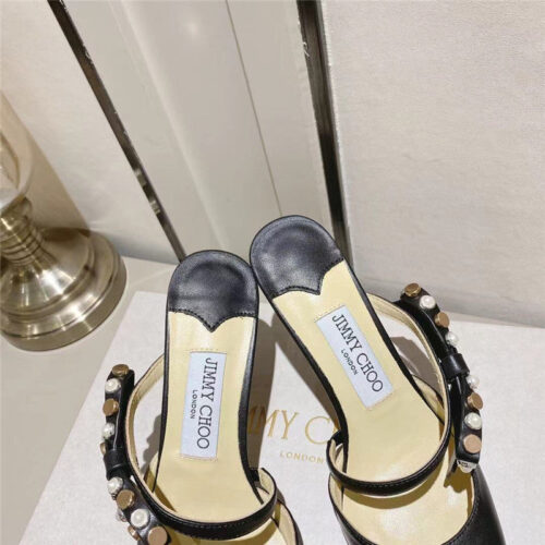 High Quality Luxury Jimmy Choo Bow High Heel Sandals Slippers – Style 29719 product detail
