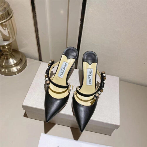 High Quality Luxury Jimmy Choo Bow High Heel Sandals Slippers – Style 29719 product detail
