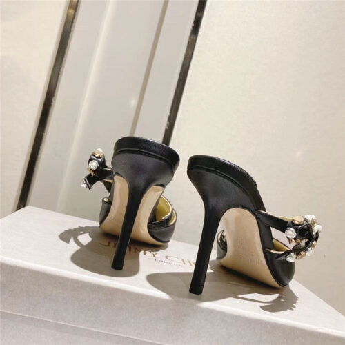 High Quality Luxury Jimmy Choo Bow High Heel Sandals Slippers – Style 29719 product detail