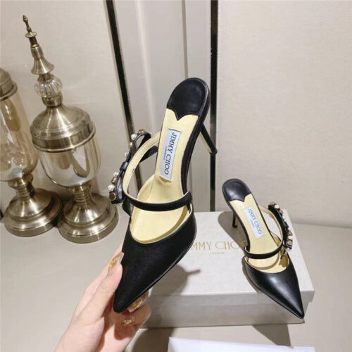 High Quality Luxury Jimmy Choo Bow High Heel Sandals Slippers – Style 29719 product detail