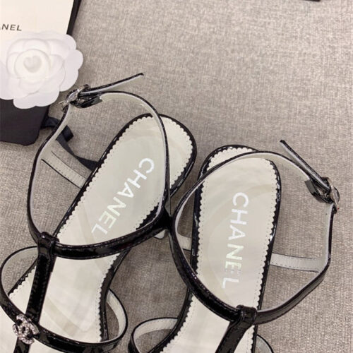 High Quality Luxury Chanel New Chain Chunky Heel Sandals – Style 98150 product detail
