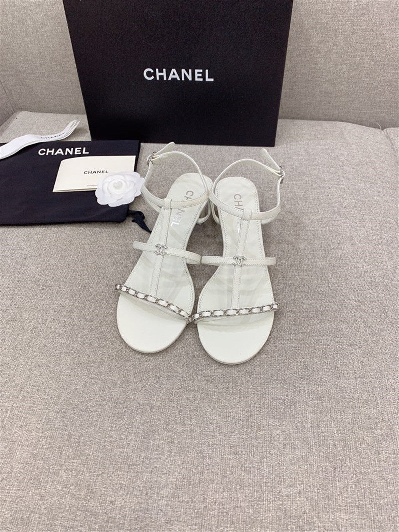 High Quality Luxury Chanel New Chain Chunky Heel Sandals product detail