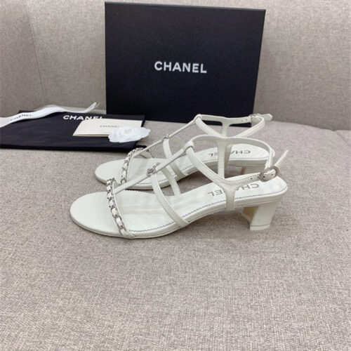 High Quality Luxury Chanel New Chain Chunky Heel Sandals product detail