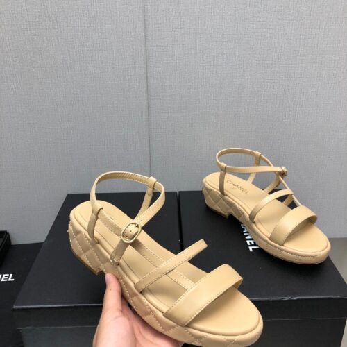 High Quality Luxury Chanel Back Metal Logo Sandals – Style 59078 alternate view