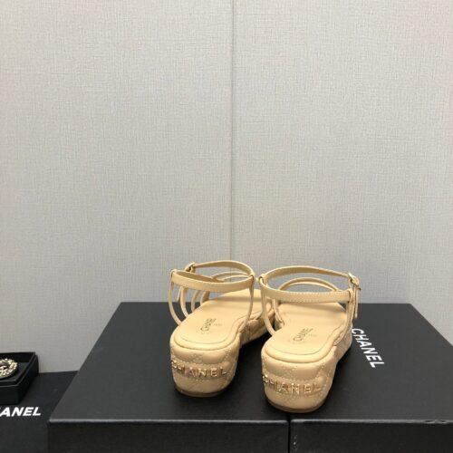 High Quality Luxury Chanel Back Metal Logo Sandals – Style 59078 product detail