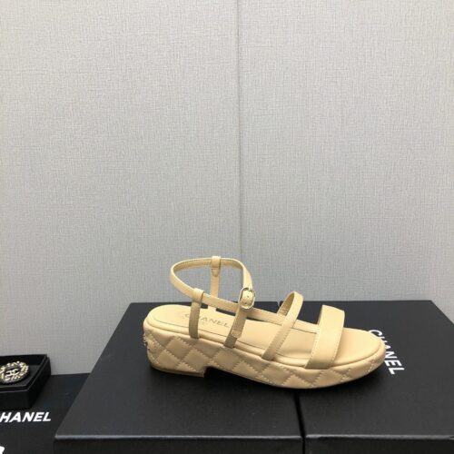 High Quality Luxury Chanel Back Metal Logo Sandals – Style 59078 product detail