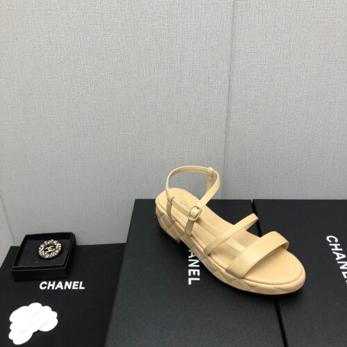 High Quality Luxury Chanel Back Metal Logo Sandals – Style 59078 product detail