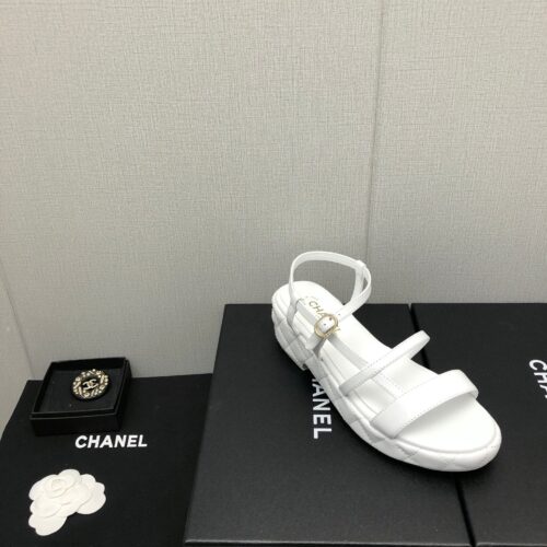 High Quality Luxury Chanel Back Metal Logo Sandals product detail