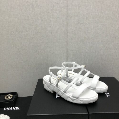 High Quality Luxury Chanel Back Metal Logo Sandals product detail