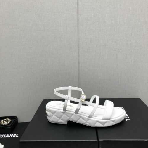 High Quality Luxury Chanel Back Metal Logo Sandals product detail