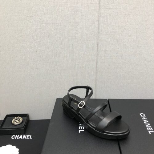 High Quality Luxury Chanel Back Metal Logo Sandals – Style 31398 product detail