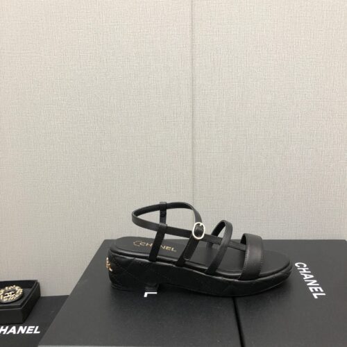 High Quality Luxury Chanel Back Metal Logo Sandals – Style 31398 product detail