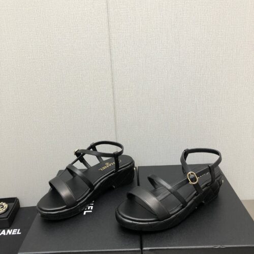 High Quality Luxury Chanel Back Metal Logo Sandals – Style 31398