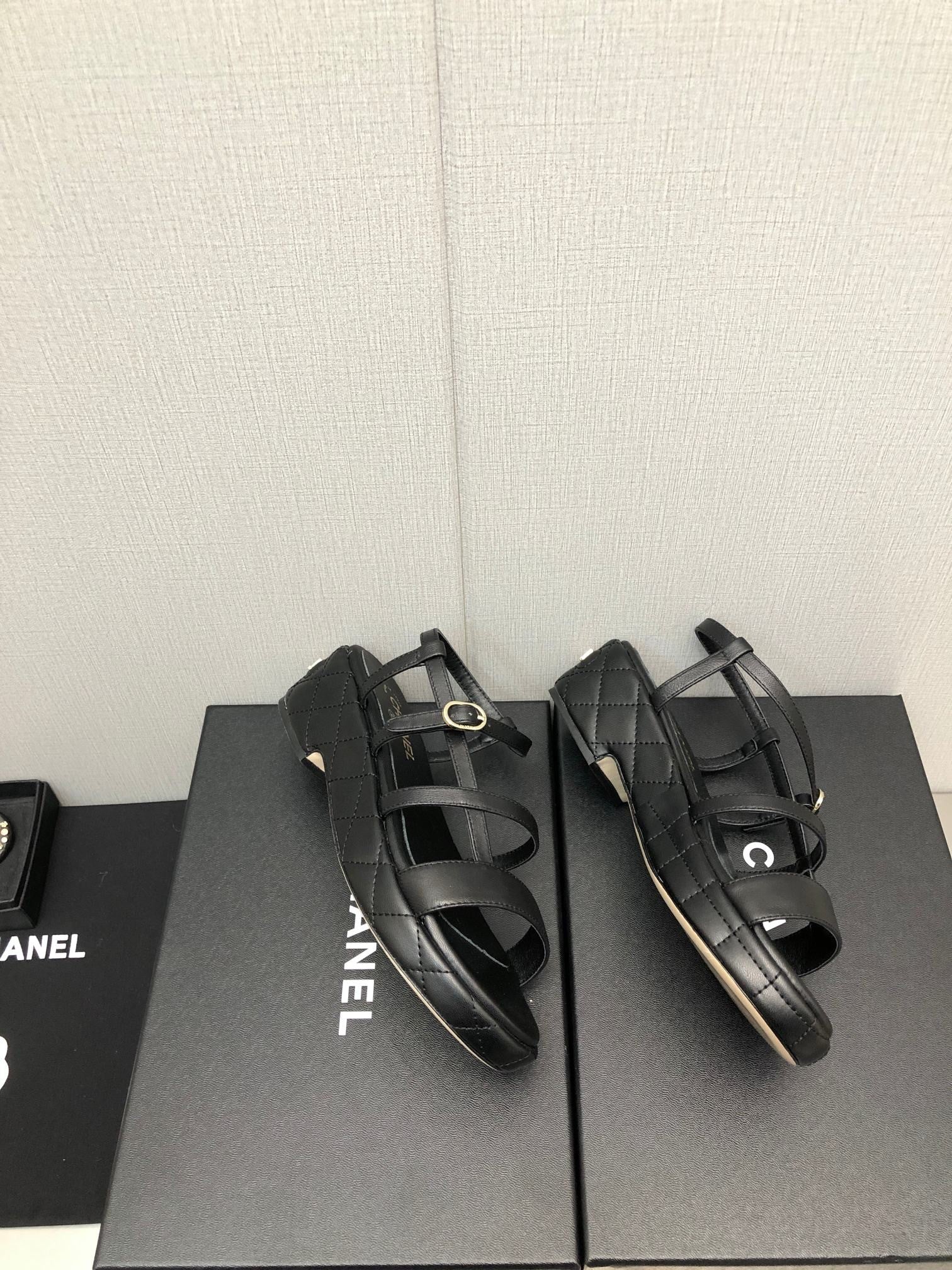 High Quality Luxury Chanel Back Metal Logo Sandals – Style 31398 product detail