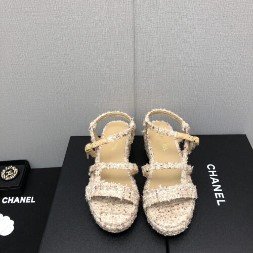 High Quality Luxury Chanel Back Metal Logo Sandals – Style 43270 product detail