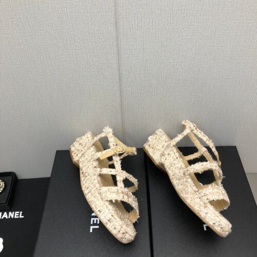 High Quality Luxury Chanel Back Metal Logo Sandals – Style 43270 product detail