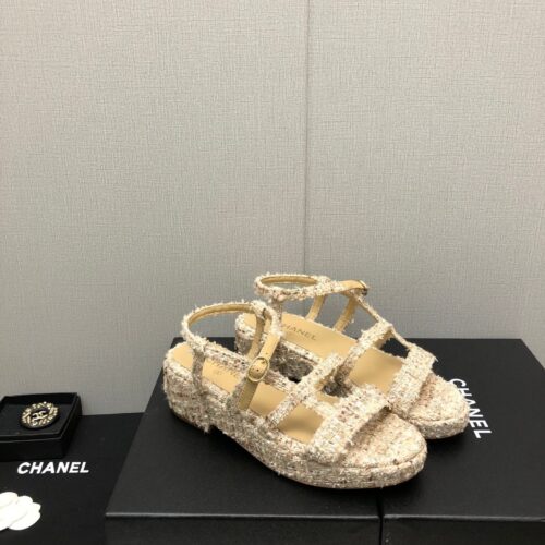 High Quality Luxury Chanel Back Metal Logo Sandals – Style 43270 alternate view