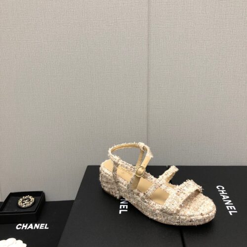 High Quality Luxury Chanel Back Metal Logo Sandals – Style 43270 product detail