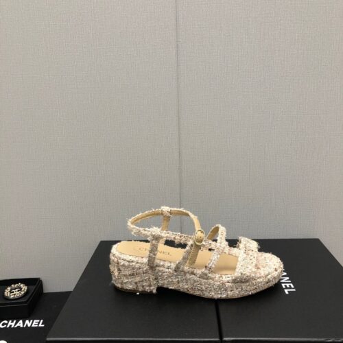 High Quality Luxury Chanel Back Metal Logo Sandals – Style 43270 product detail