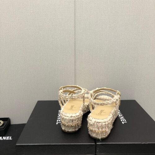 High Quality Luxury Chanel Back Metal Logo Sandals – Style 43270 product detail