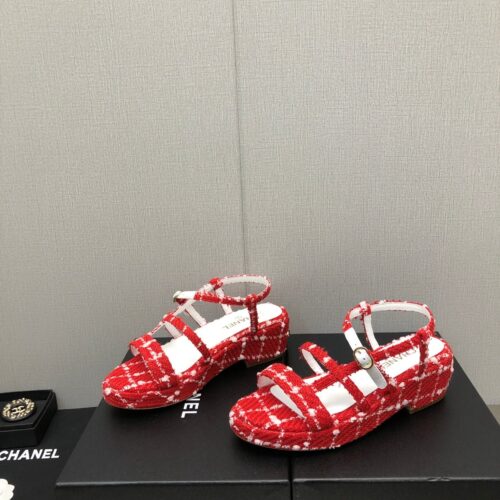 High Quality Luxury Chanel Back Metal Logo Sandals – Style 05414