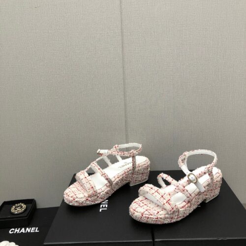 High Quality Luxury Chanel Back Metal Logo Sandals – Style 50054