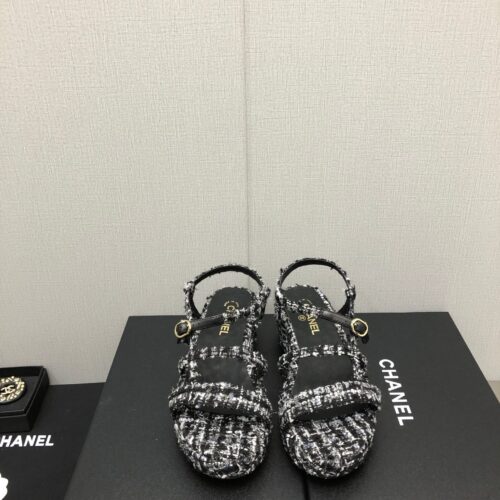 High Quality Luxury Chanel Back Metal Logo Sandals – Style 79430 product detail