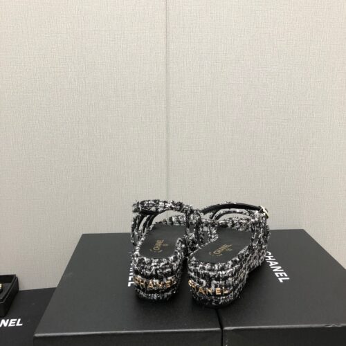 High Quality Luxury Chanel Back Metal Logo Sandals – Style 79430 product detail