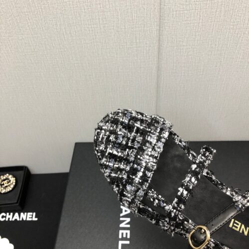 High Quality Luxury Chanel Back Metal Logo Sandals – Style 79430 product detail