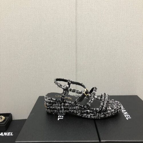 High Quality Luxury Chanel Back Metal Logo Sandals – Style 79430 product detail