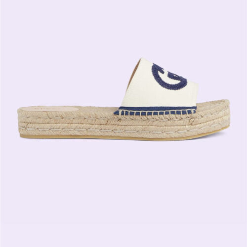 High Quality Luxury Gucci Espadrille Slippers – Style 63315 product detail